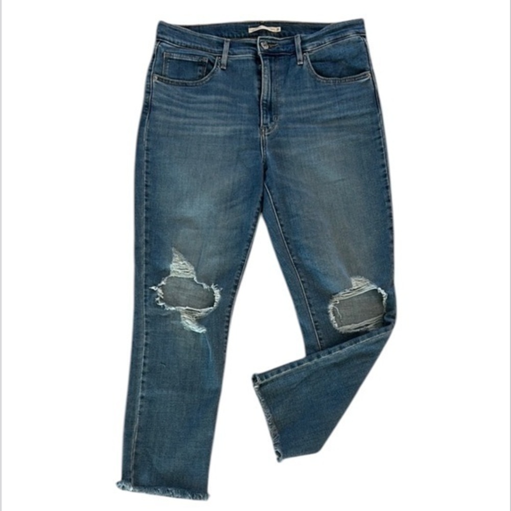 Levi's 724 high rise straight crop jeans size 31